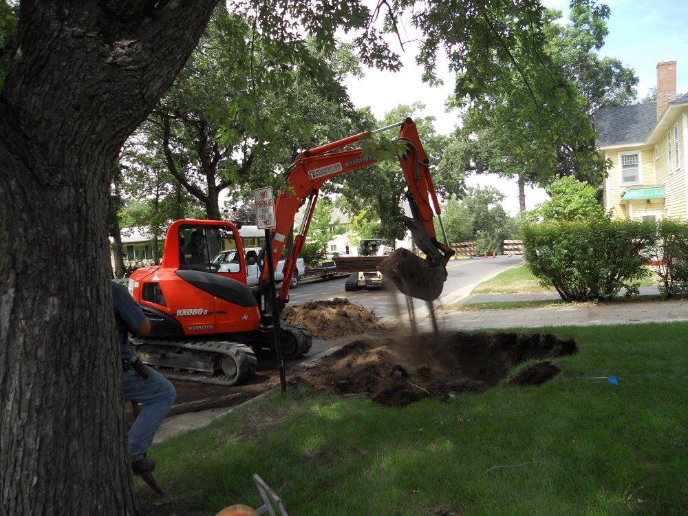 Excavation digging site