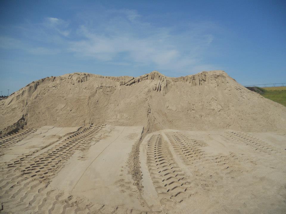 Washed sand pile