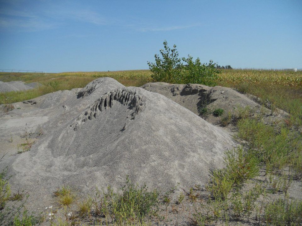 Granite sand pile