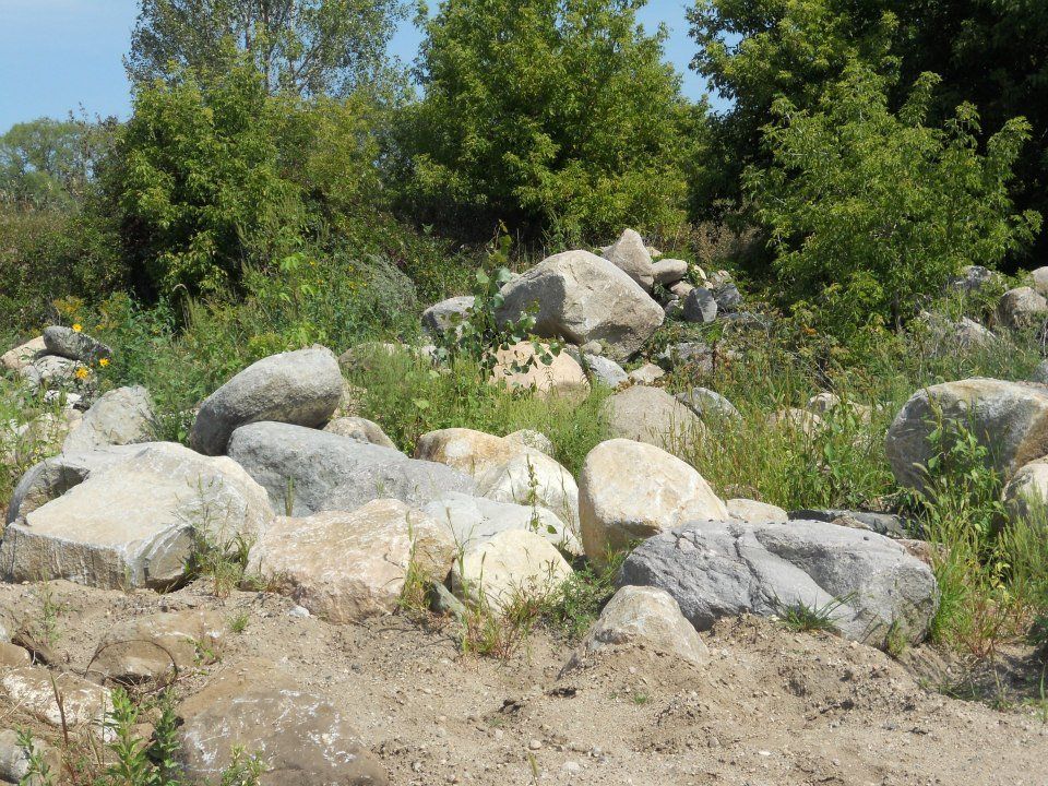 Different kind of boulders