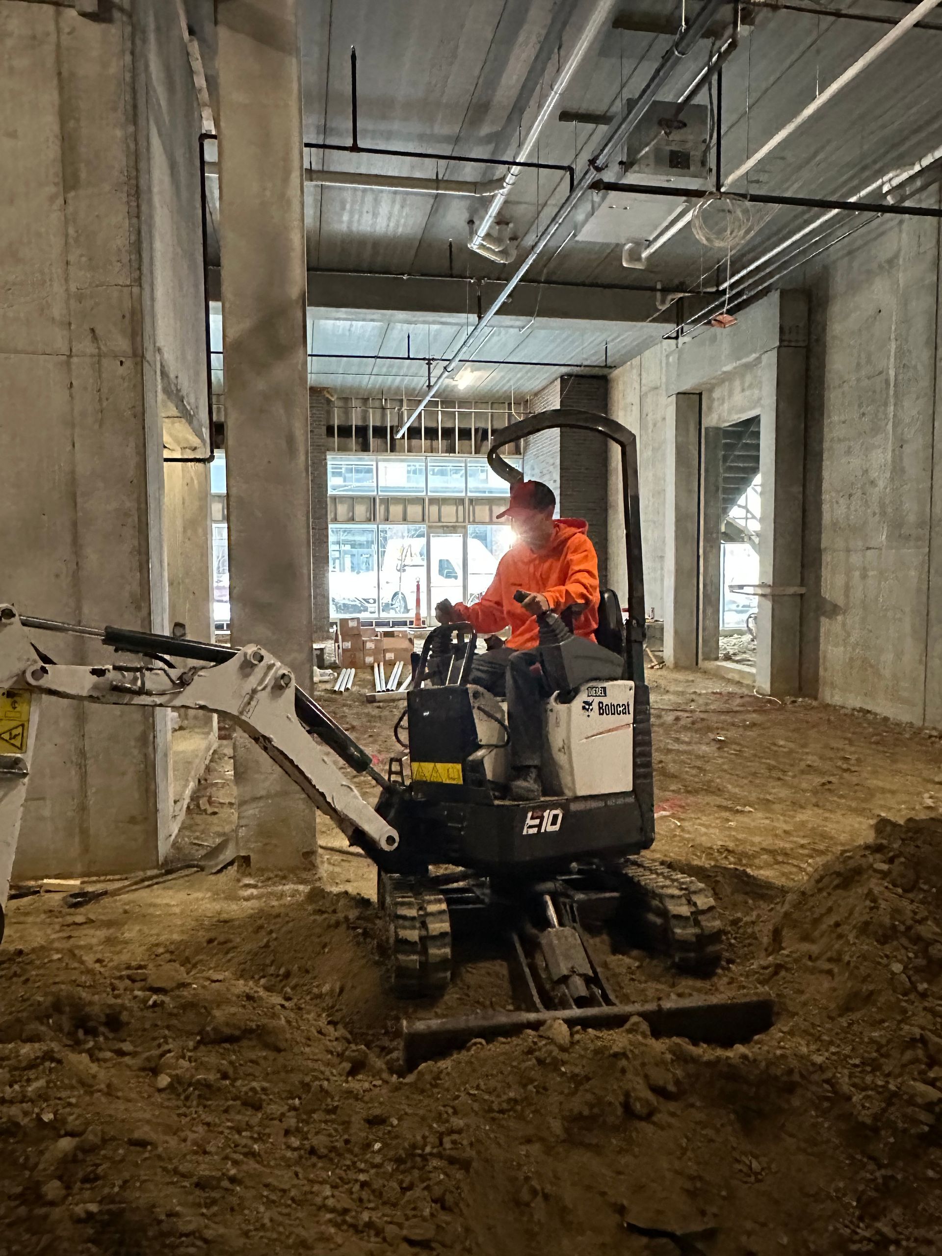 a man working with commercial plumbing