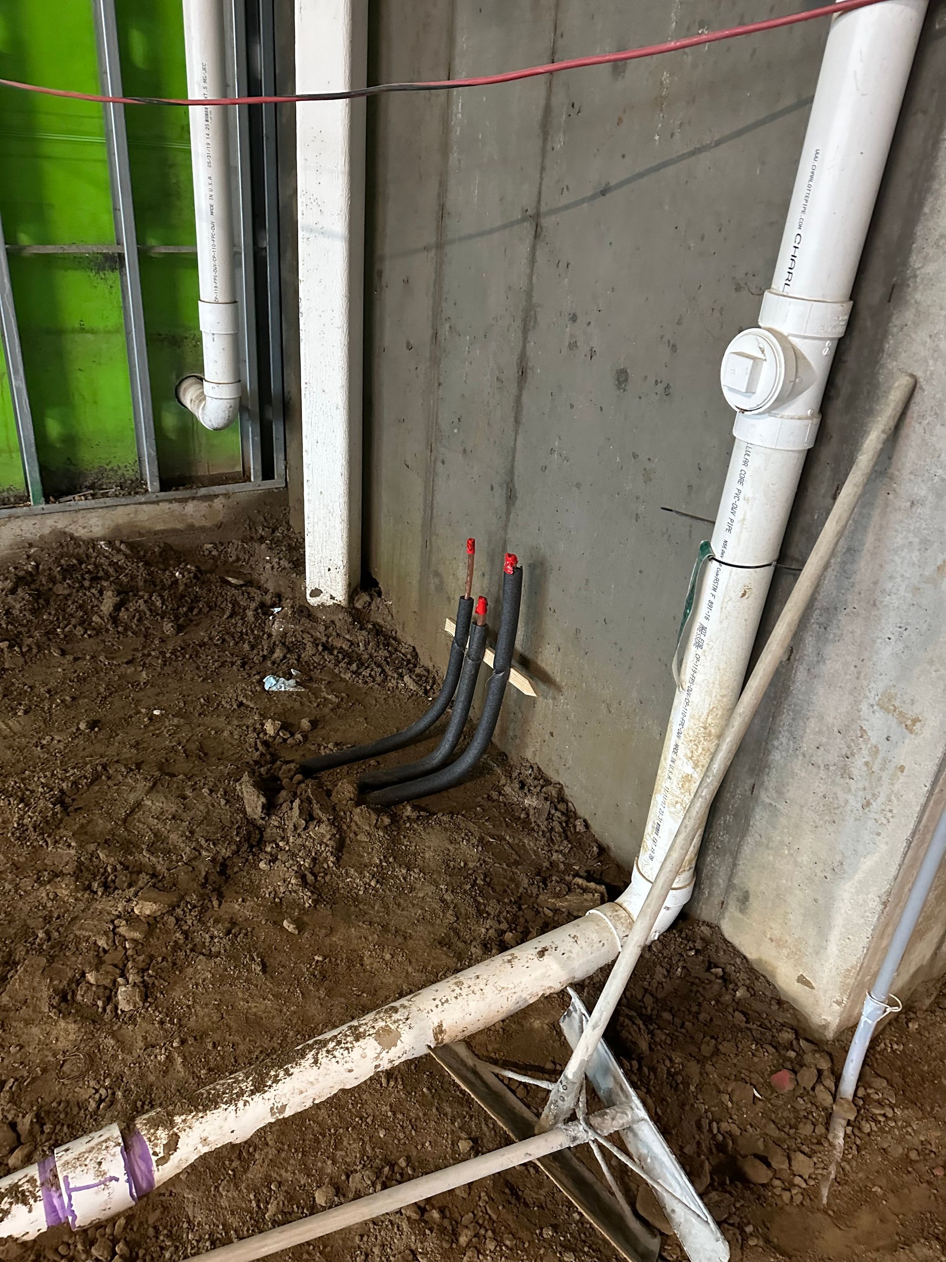 residential installed pipe work project