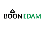 A logo for boon edam with a crown on top of it.