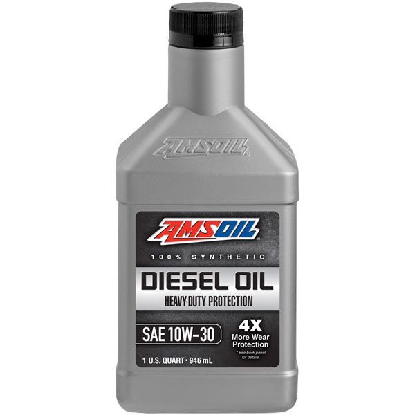 A bottle of amsoil diesel oil heavy duty protection