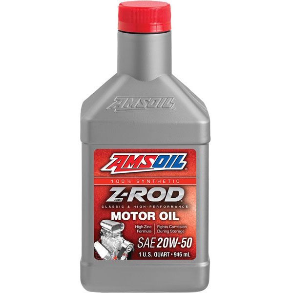 A bottle of amsoil z-rod motor oil