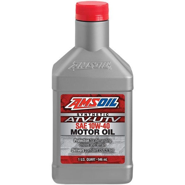 A bottle of amsoil sae 10w-40 motor oil