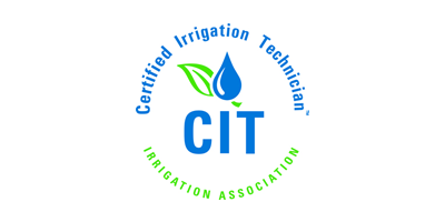 CIT logo, blue water droplet and green leaves, surrounded by text
