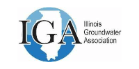 Logo of the Illinois Groundwater Association: IGA with Illinois outline inside a blue circle, text