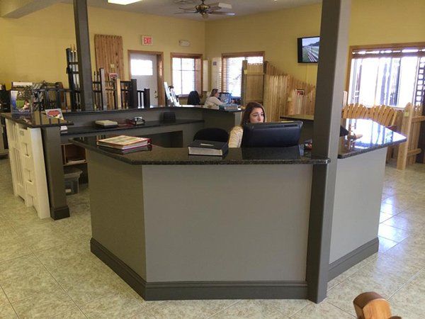 Office lobby countertop