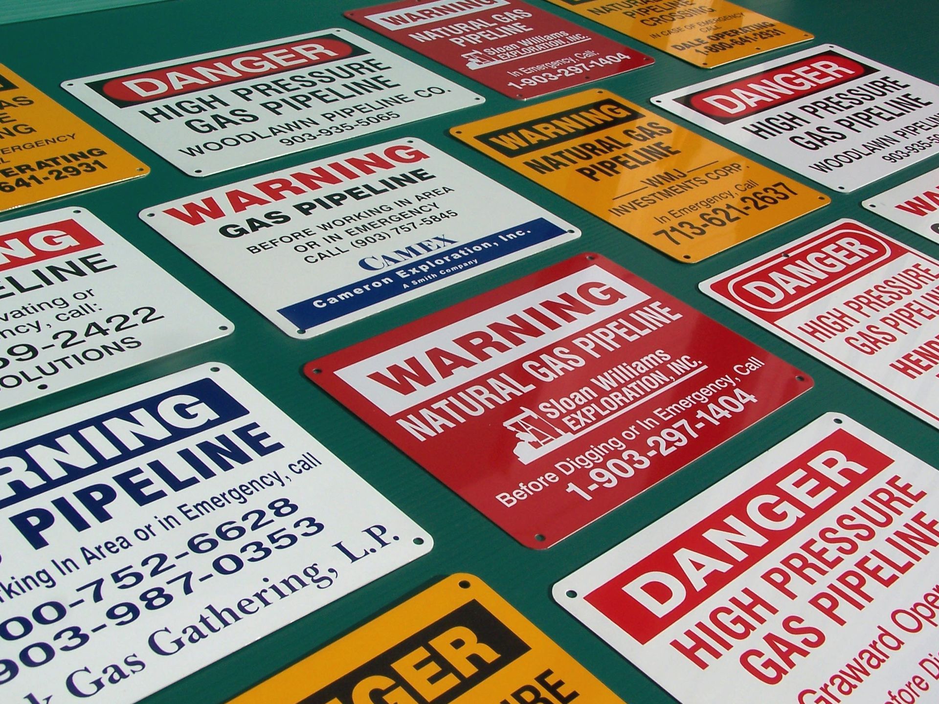 Oilfield signs