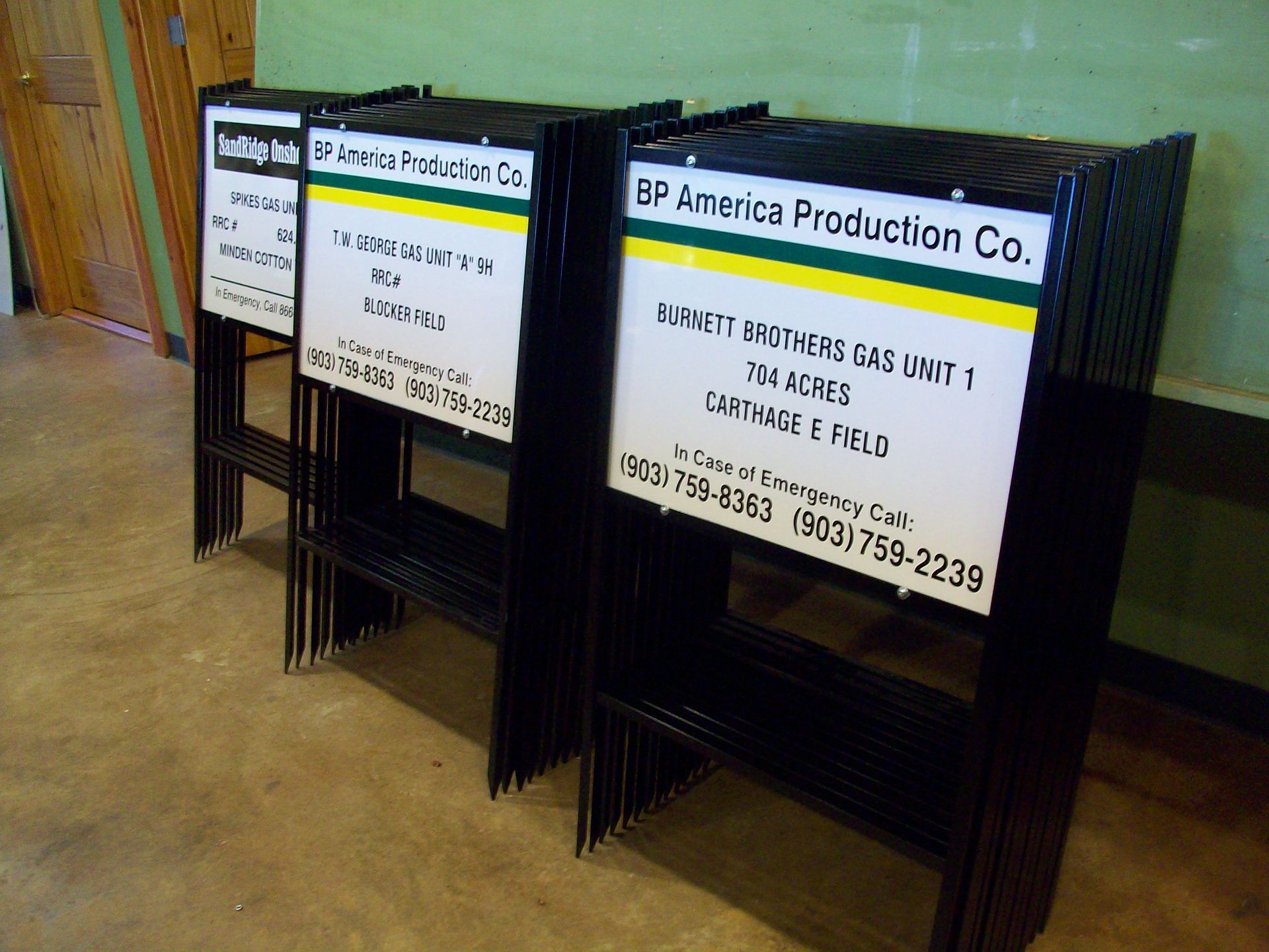 Oilfield signs