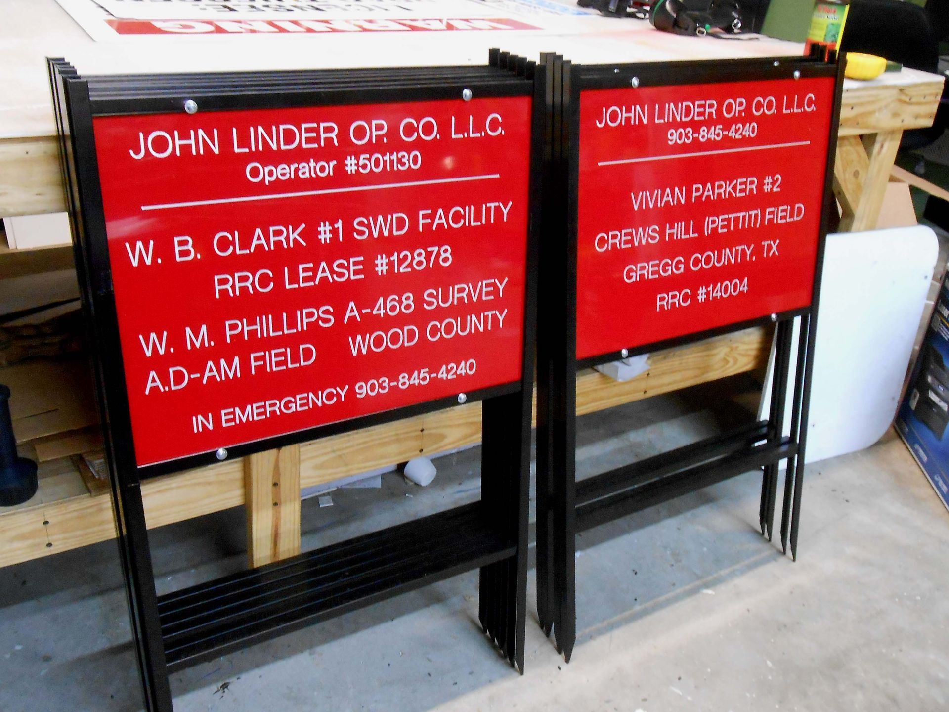 Oilfield signs