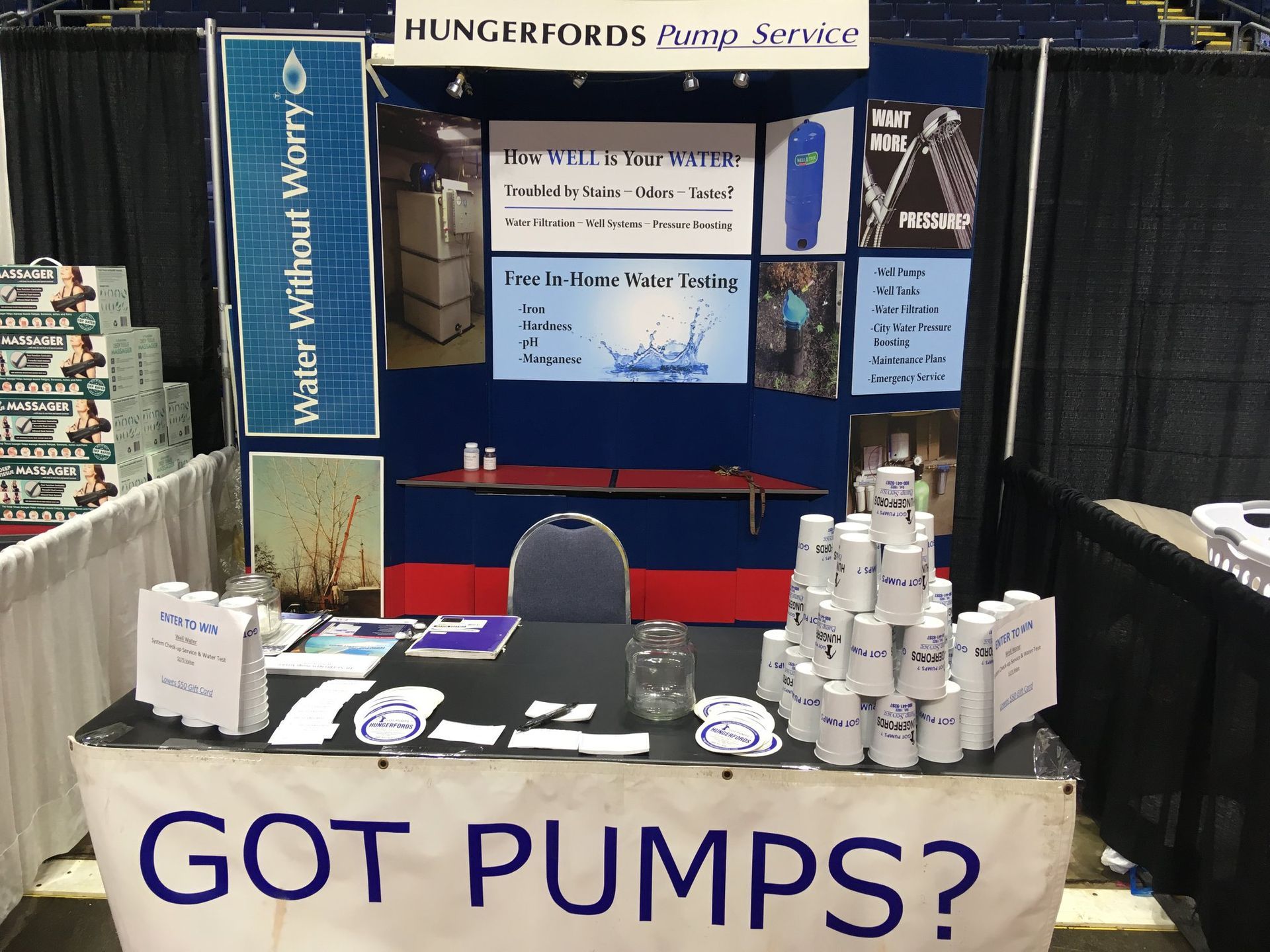 A trade show booth for 