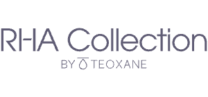 RHIA Collection logo in gray text with “by Teoxane” beneath it