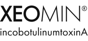 XEOMIN logo with the word “incobotulinumtoxinA” below it