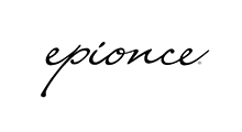 Stylized black cursive word “epione” on a white background