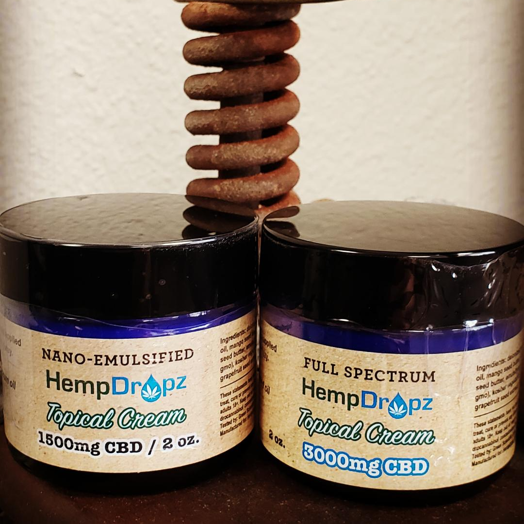 HempDropz Pain Cream at Rustic Oils