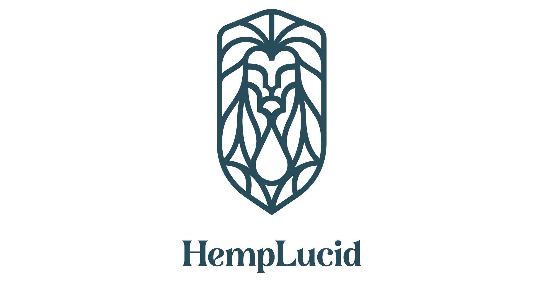 A teal lion logo within a shield shape with