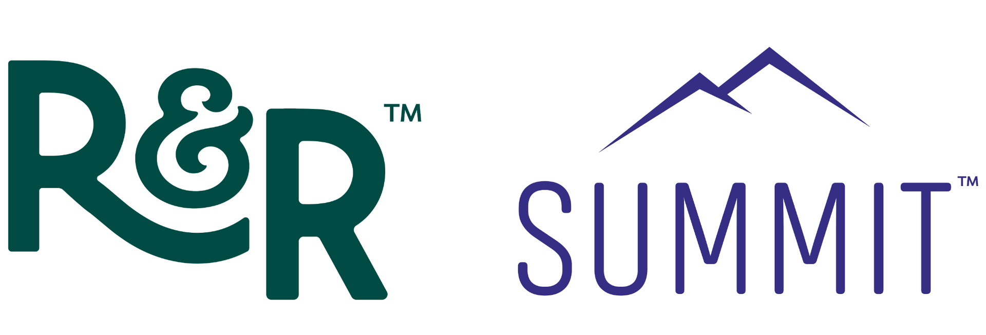 Logos for R&R and Summit, with mountain range graphic; both have a