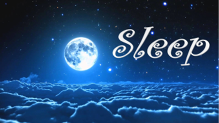 Night sky with moon above clouds, 