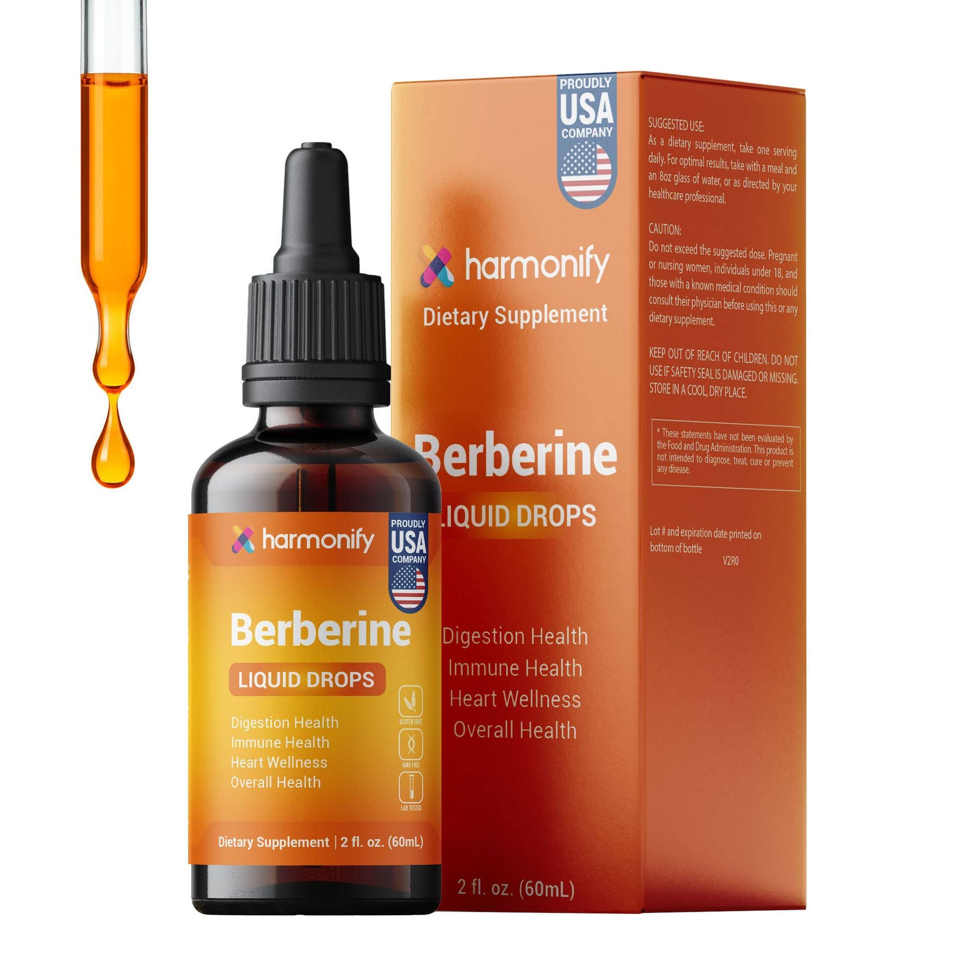 Harmonify Berberine Drops on a white background