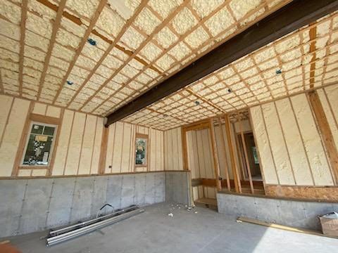 finished ceiling insulation