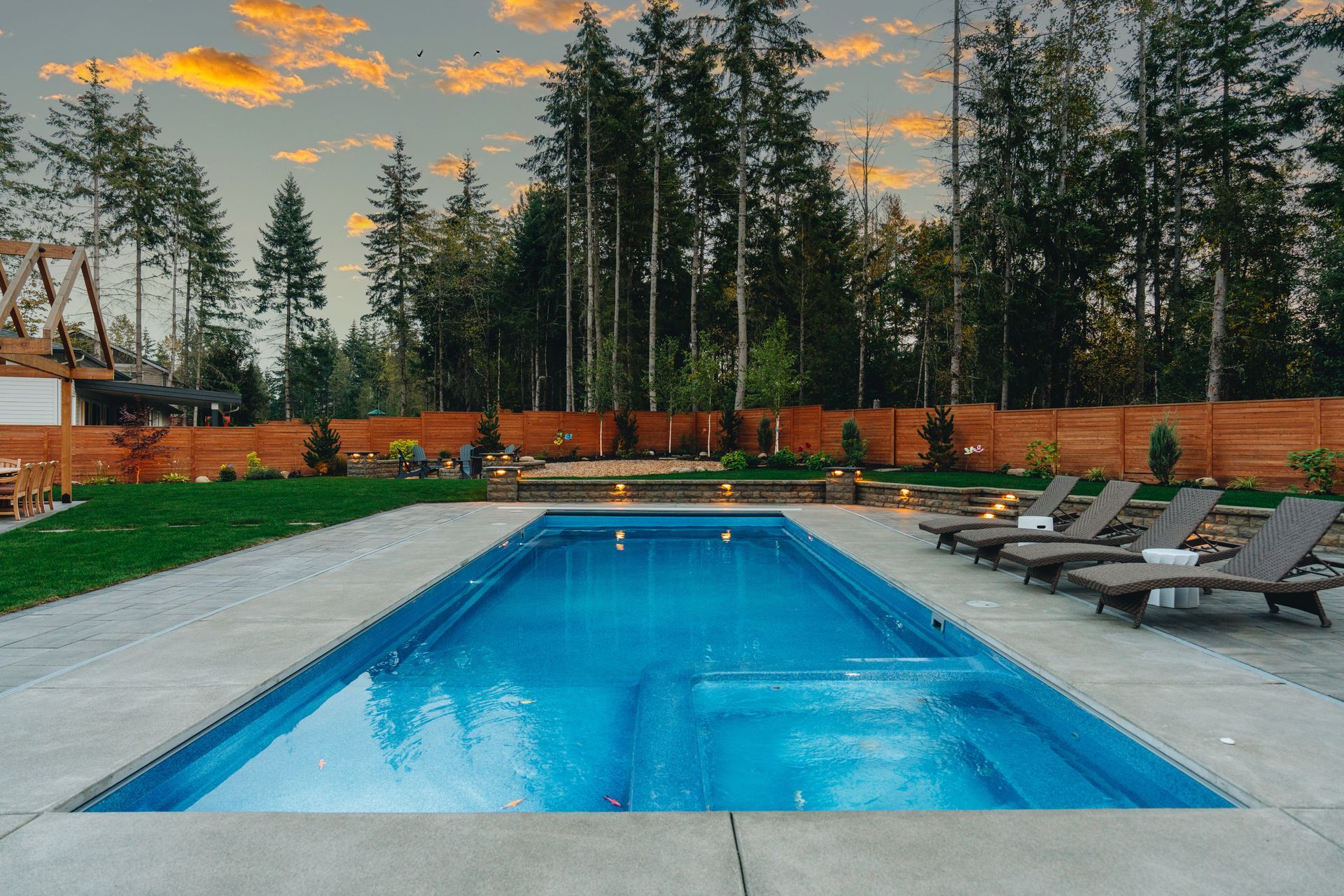 A pleasing pool area design of the Adam project