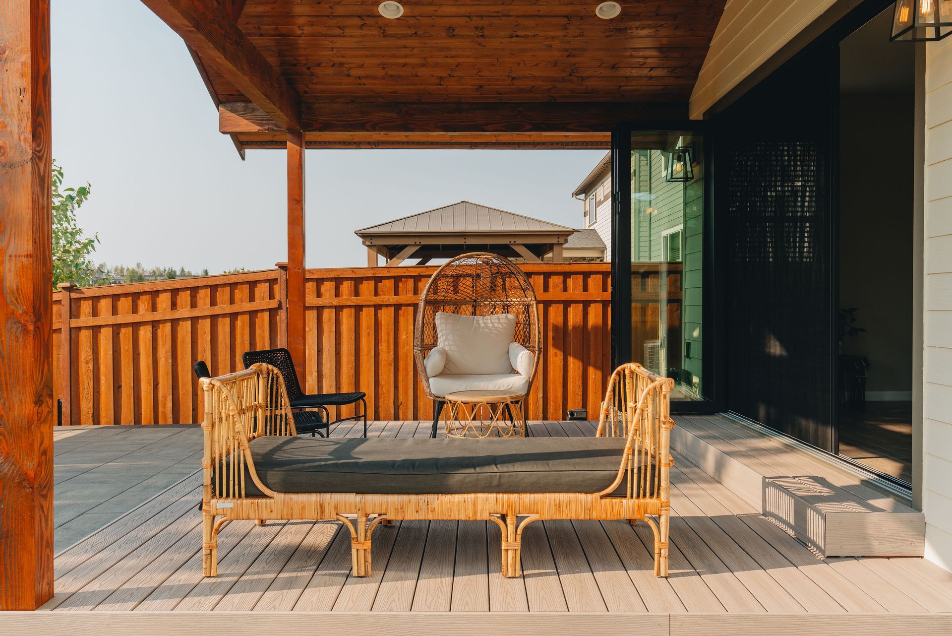 An elegant porch area of the Le project