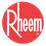 The rheem logo is in a red circle on a white background.