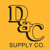 Black &ldquo;D&C&rdquo; logo on a mustard yellow background with &ldquo;SUPPLY CO.&rdquo; below.