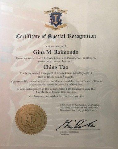 Certificate of Special Recognition