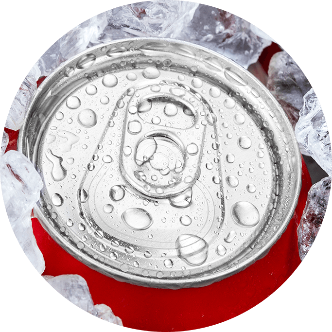 soft drink in can