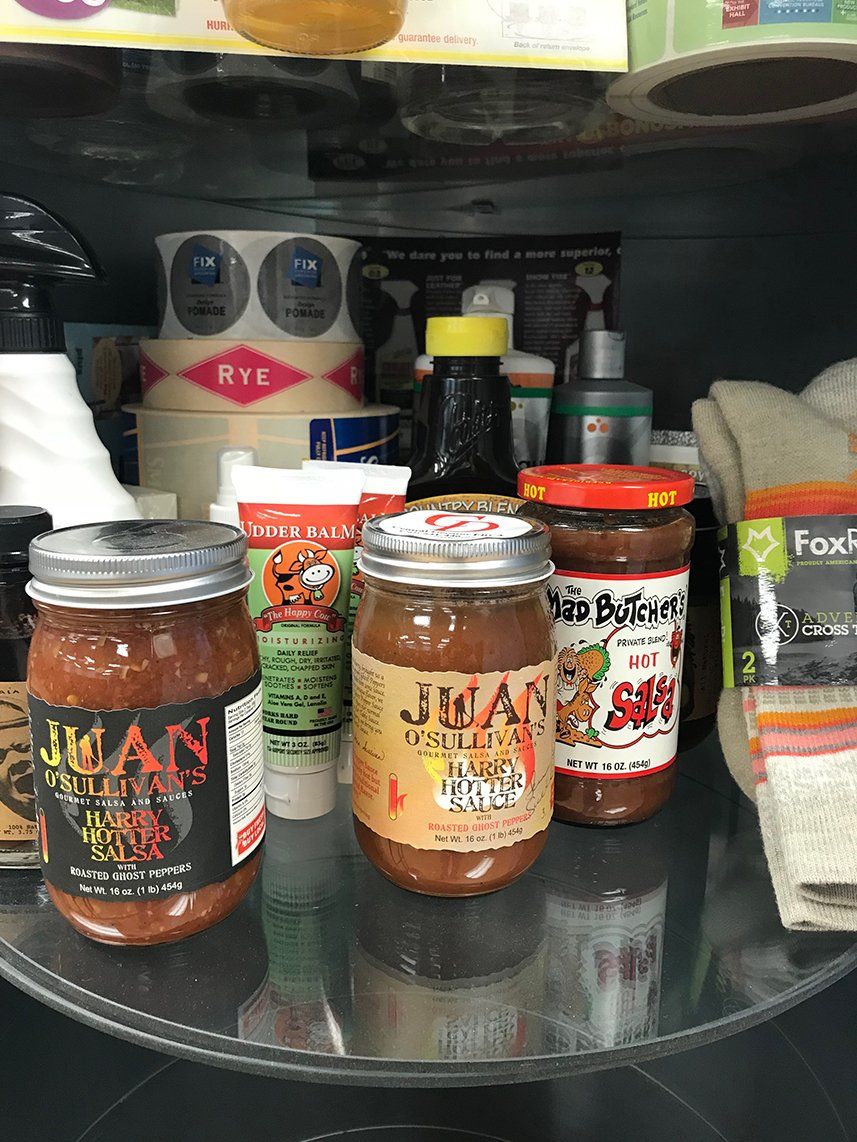 Sample print labels on jars