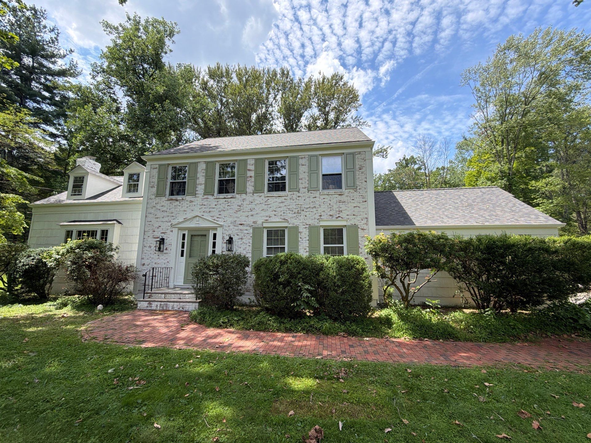 White two-story house