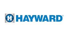 Logo for Hayward pool equipment: blue text 
