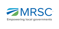 Logo for MRSC, featuring a blue and green graphic, with the initials 