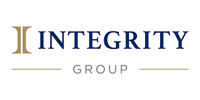 Integrity Group logo, blue text, a gold