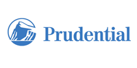 Prudential logo: Blue mountain inside a circle, with