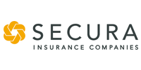 Logo of Secura Insurance Companies: a gold circular emblem next to the word