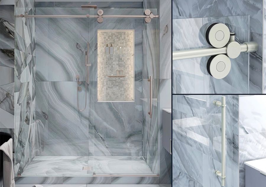 hardware with shower - grey