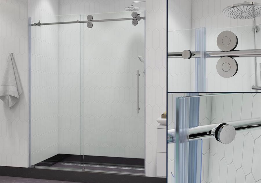 hardware with shower - silver handle