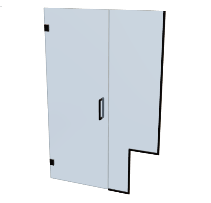 shower - door and notched panel