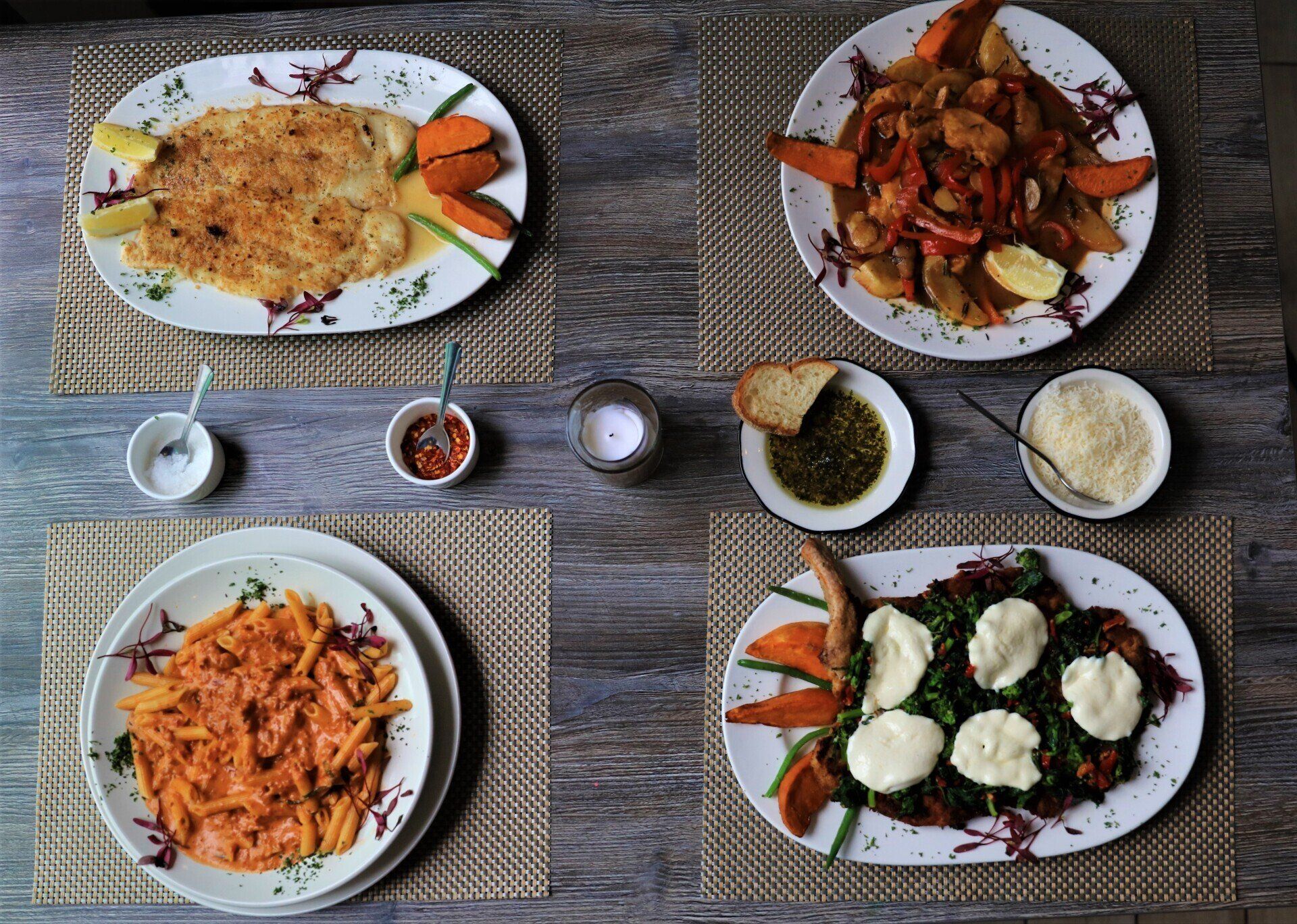 Yummy main course dishes