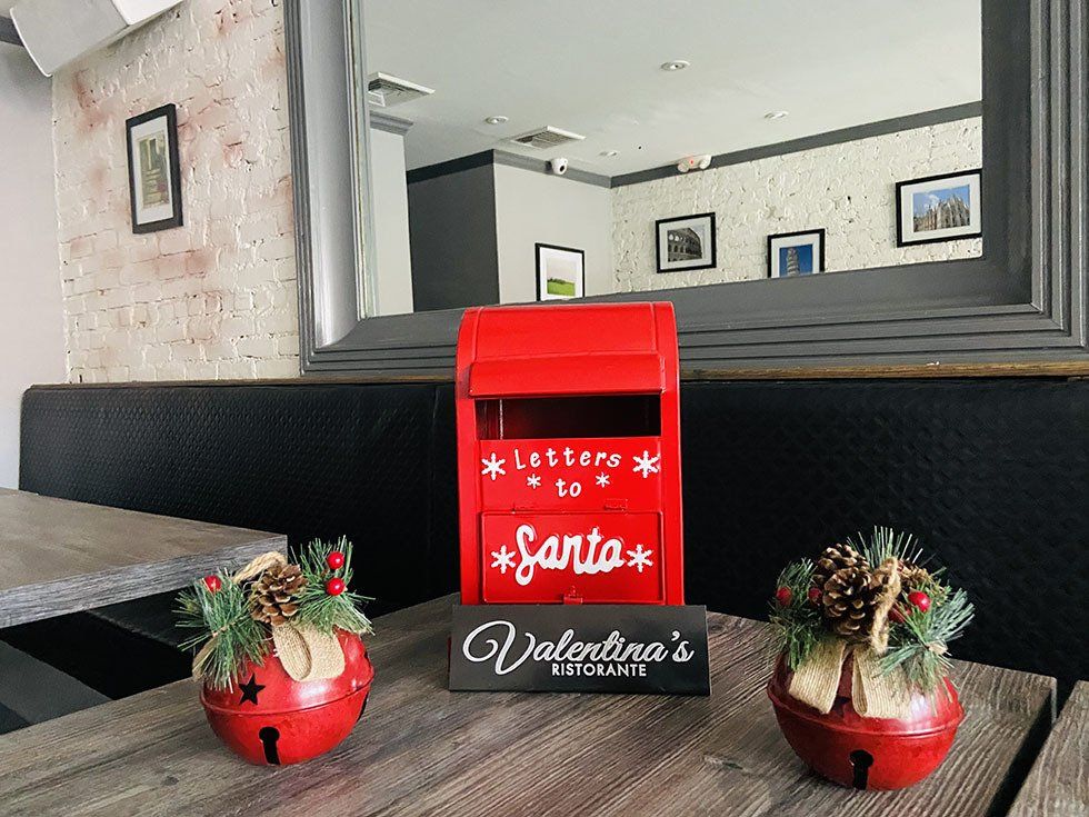 Inside Valentina's Restorante