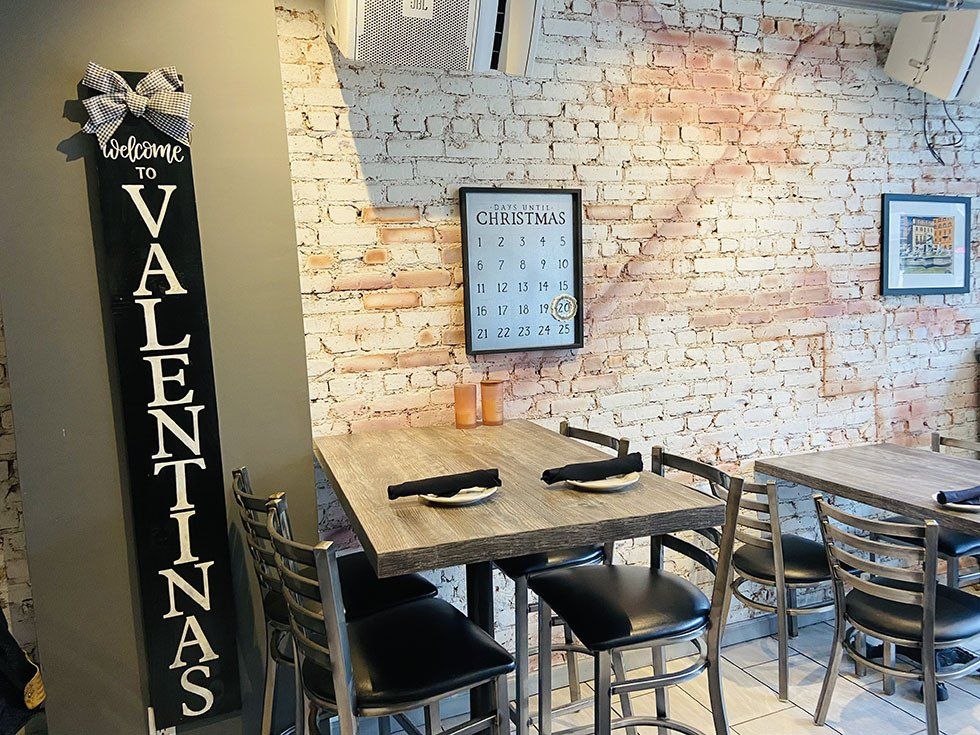 Inside Valentina's Restorante
