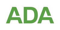 The word ada is written in green letters on a white background.