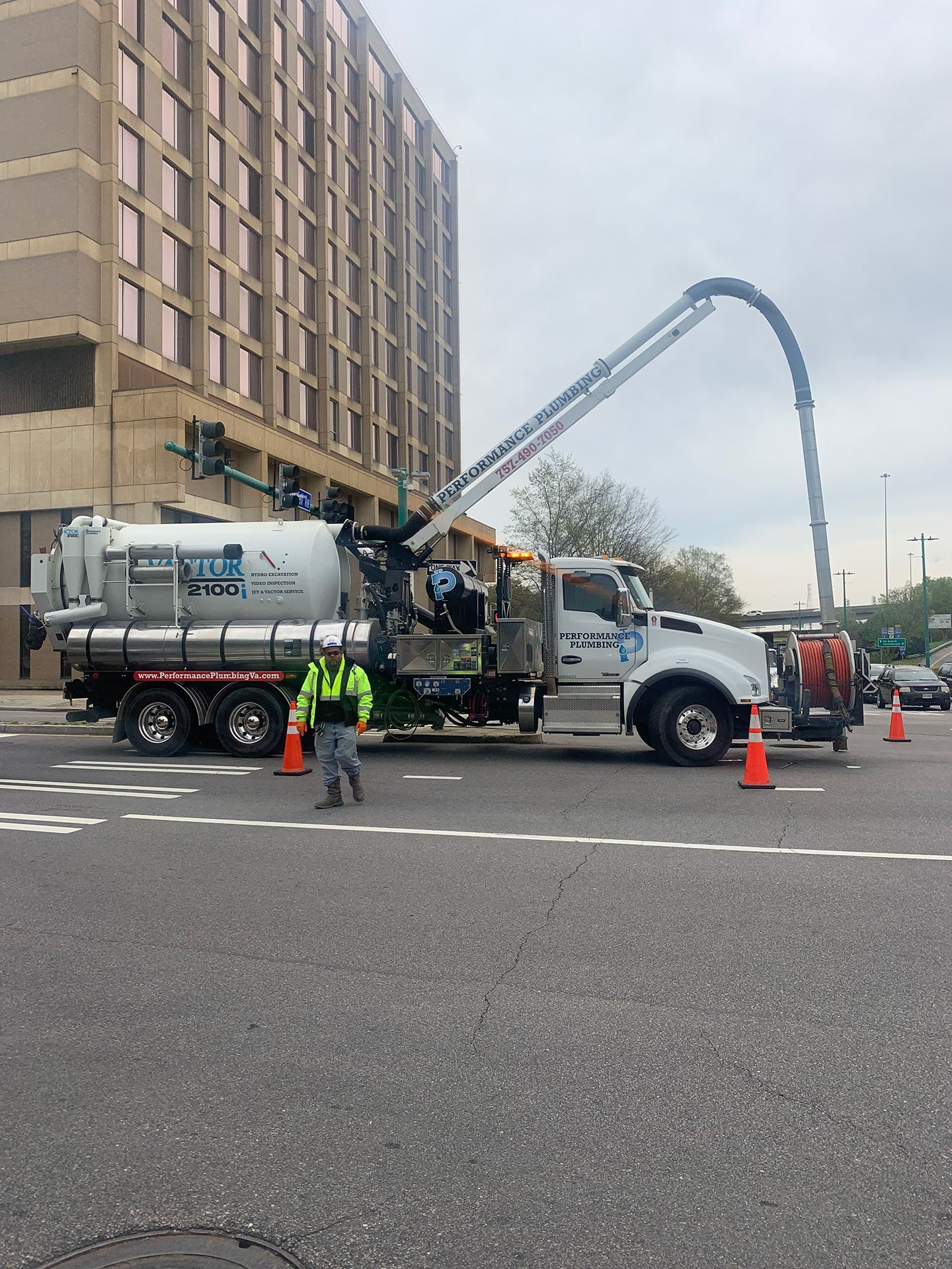 Commercial hydrojetting work