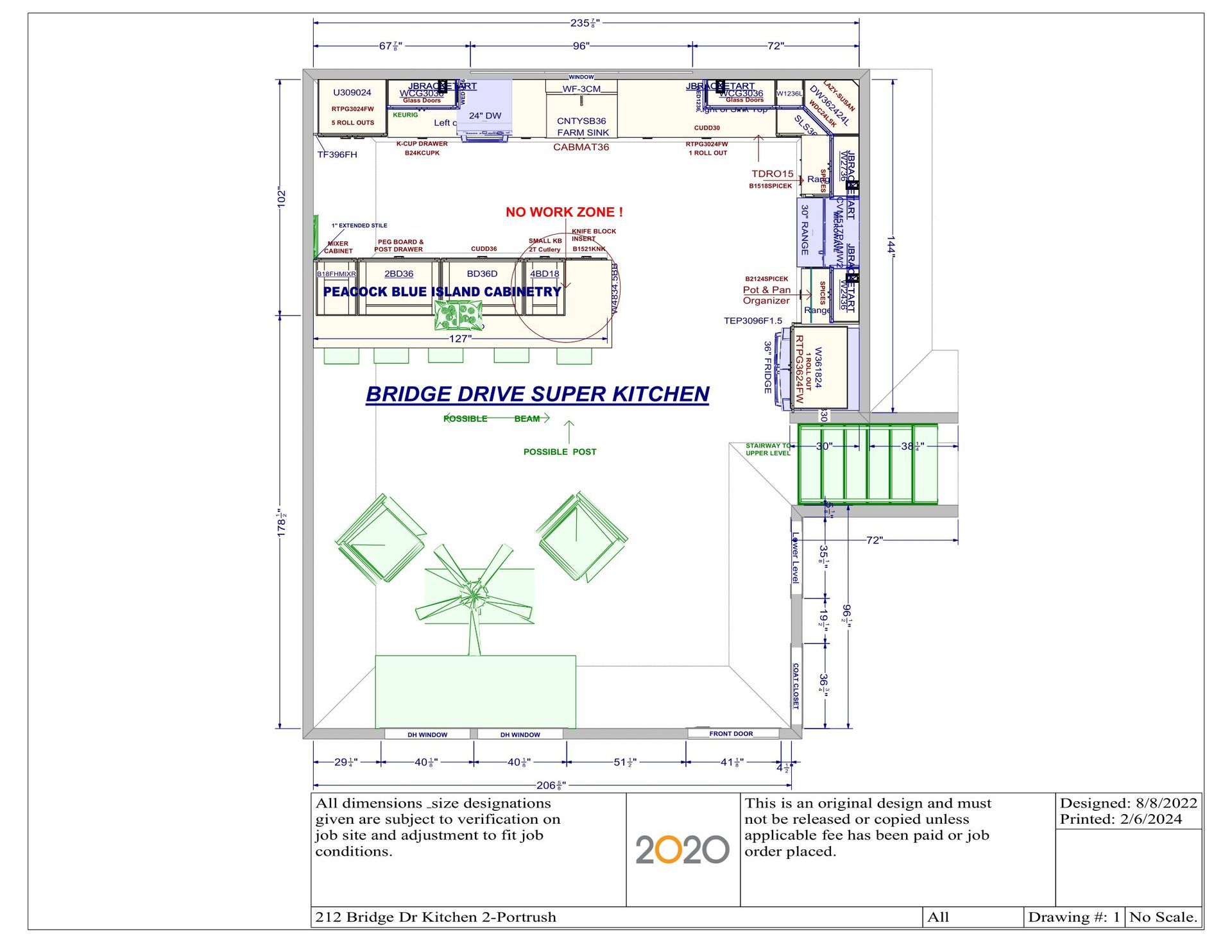 a floor plan of a house with the year 2020 on it