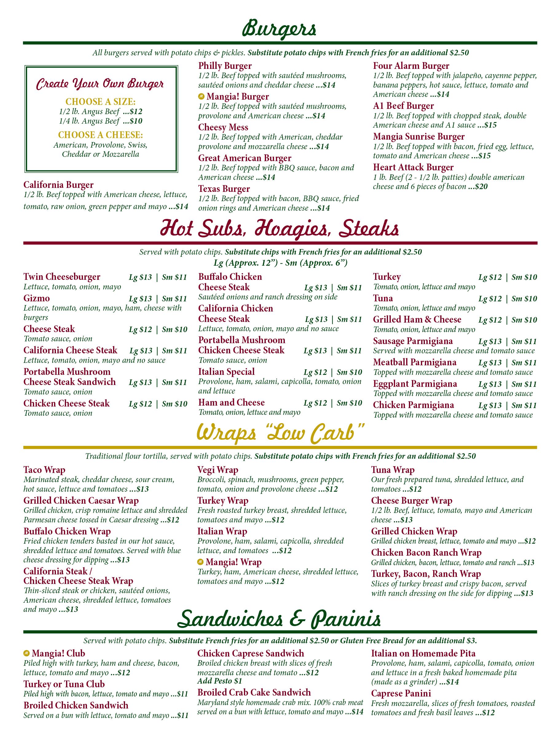 Burgers, Hoagies, and Flatbreads