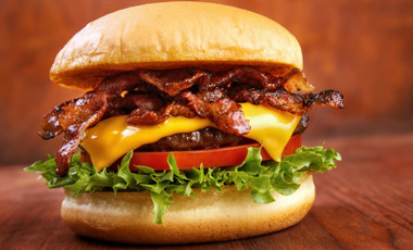 Burger with bacon